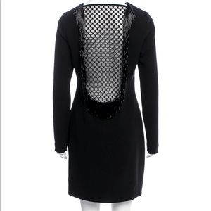 DIANE VON FURSTENBERG Black Beaded Accent Dress